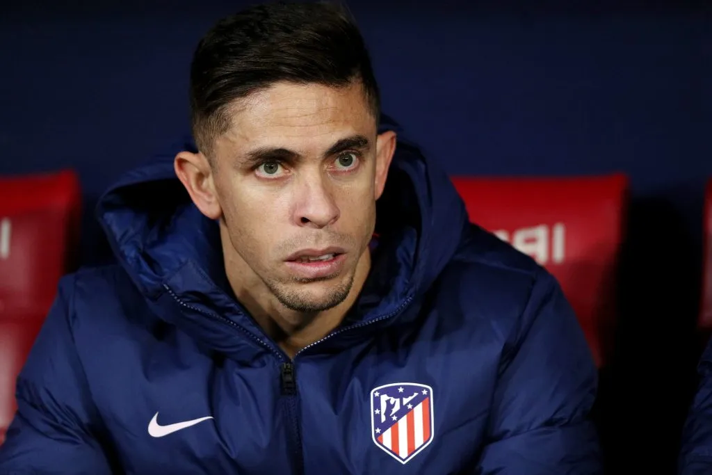 MADRID, SPAIN – JANUARY 31: Gabriel Paulista of Atletico Madrid looks on from the substitute bench prior to the LaLiga EA Sports match between Atletico Madrid and Rayo Vallecano at Civitas Metropolitano Stadium on January 31, 2024 in Madrid, Spain. (Photo by Gonzalo Arroyo Moreno/Getty Images)