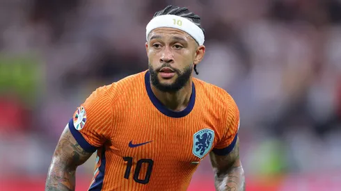 Memphis Depay durante confronto contra a Inglaterra na Euro 2024.