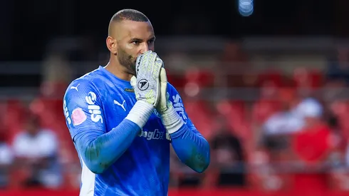 Weverton goleiro do Palmeiras durante partida contra o Sao Paulo no estadio Morumbi pelo campeonato Brasileiro A 2025. Foto: Marcello Zambrana/AGIF