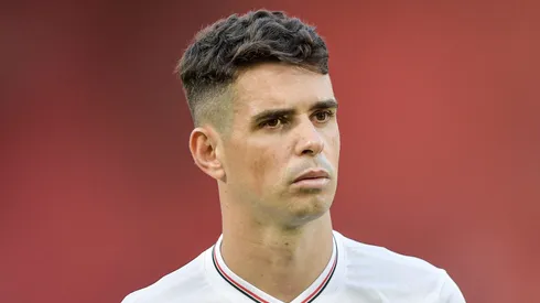 Oscar jogador do Sao Paulo durante partida contra o Flamengo no estadio Maracana pelo campeonato Brasileiro A 2025. Foto: Thiago Ribeiro/AGIF