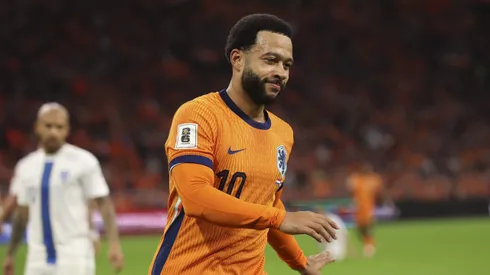 AMSTERDAM, NETHERLANDS - OCTOBER 12: Memphis Depay of Netherlands reacts during the FIFA World Cup 2026 qualifier match between Netherlands and Finland at Johan Cruijff Arena on October 12, 2025 in Amsterdam, Netherlands. (Photo by Dean Mouhtaropoulos/Getty Images)