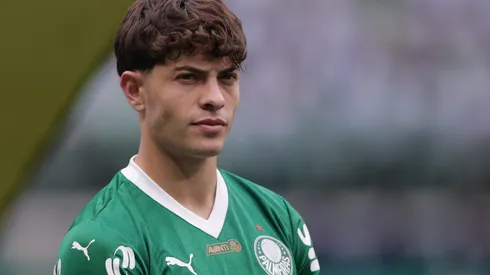 Agustin Giay jogador do Palmeiras durante partida contra o Ceara no estadio Arena Allianz Parque pelo campeonato Brasileiro A 2025.