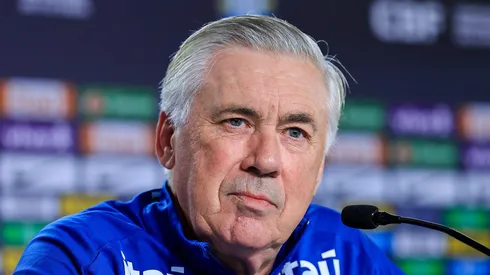 Carlo Ancelotti em entrevista coletiva pela Seleção Brasileira. (Photo by Buda Mendes/Getty Images)