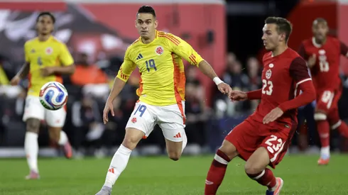 Rafael Borré atuou por 30 minutos no amistoso da Colômbia. Foto: Adam Hunger/Getty Images