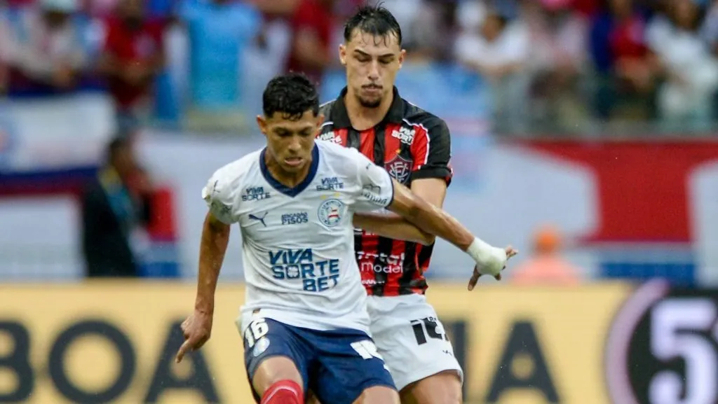 Vitória x Bahia se enfrentam pelo Campeonato Brasileiro A 2025. Foto: Jhony Pinho/AGIF