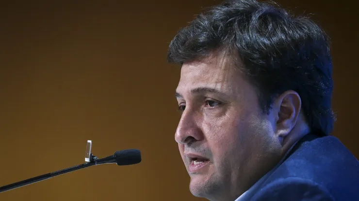 Alberto Guerra presidente do Gremio durante em coletiva de imprensa realizada no Arena do Gremio.