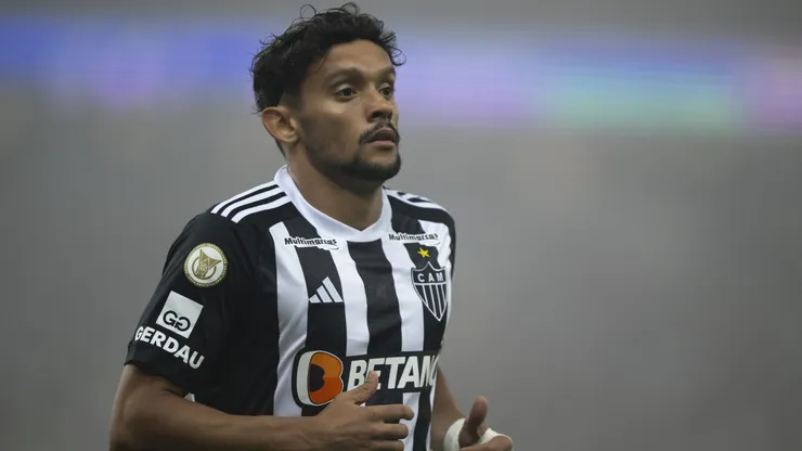Gustavo Scarpa jogador do Atletico-MG durante partida contra o Flamengo no estadio Maracana pelo campeonato Brasileiro A 2024.