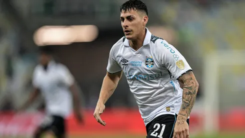 Pavon jogador do Gremio durante partida contra o Fluminense no estadio Maracana pelo campeonato Copa Libertadores 2024.