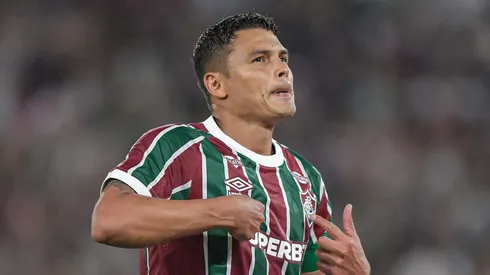 Thiago Silva jogador do Fluminense comemora seu gol durante partida contra o Bahia no estadio Maracana pelo campeonato Copa Do Brasil 2025. Foto: Thiago Ribeiro/AGIF