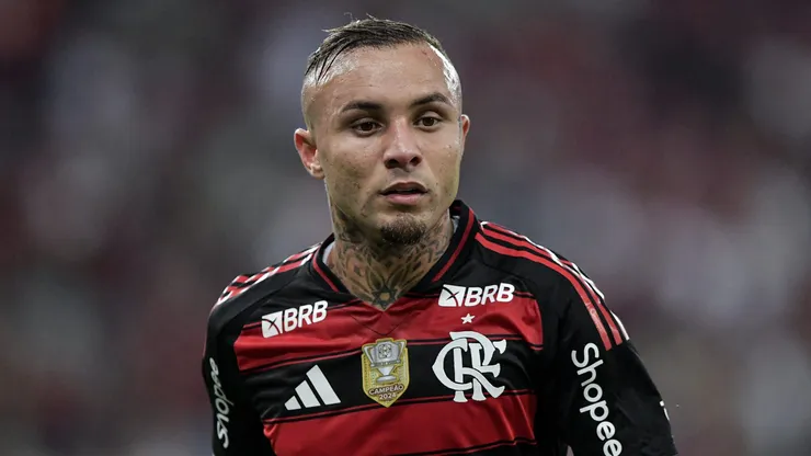 Everton Cebolinha em campo pelo Flamengo. Foto: Thiago Ribeiro/AGIF