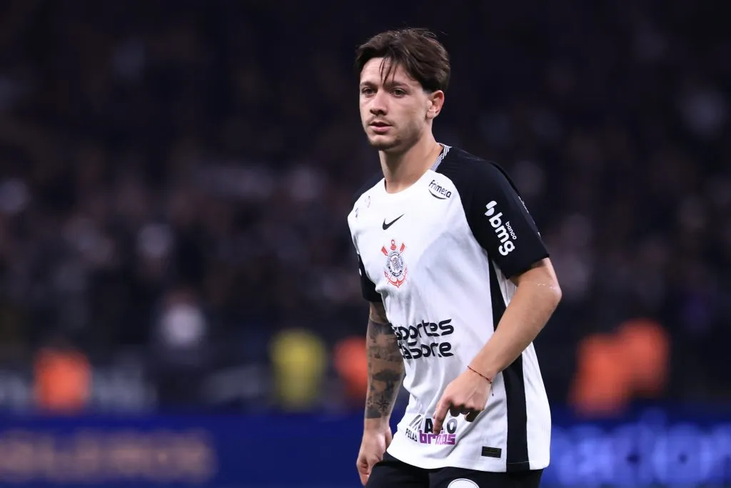 Rodrigo Garro jogador do Corinthians durante partida contra o Athletico-PR no estadio Arena Corinthians pelo campeonato Copa Do Brasil 2025. Foto: Marcello Zambrana/AGIF