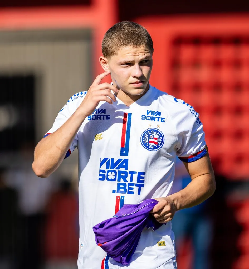 Dell, atacante do Bahia, em jogo contra o Barcelona de Ilhéus (Imagem: Letícia Martins/EC Bahia)