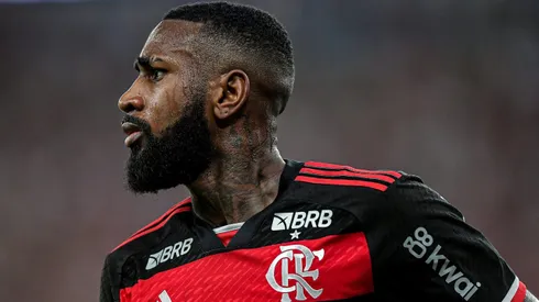 Gerson jogador do Flamengo durante partida contra o Bahia no estadio Maracana pelo campeonato Copa Do Brasil 2024.