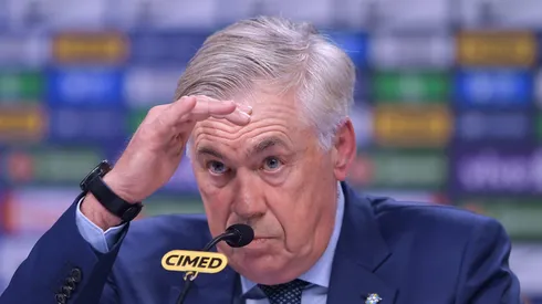 Carlo Ancelotti técnico da Seleção Brasileira durante convocacao para as Eliminatorias da Copa do Mundo de 2026, evento realizado na CBF (Confederacao Brasileira de Futebol) no Rio de Janeiro, nesta segunda (25). Foto: Thiago Ribeiro/AGIF