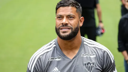 Hulk jogador do Atletico-MG durante aquecimento antes da partida contra o Gremio no estadio Arena MRV pelo campeonato Brasileiro A 2023.