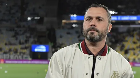 Mário Bittencourt presidente do Fluminense durante partida contra o Vasco no estádio Maracanã pelo campeonato Brasileiro A 2025. Foto: Thiago Ribeiro/AGIF