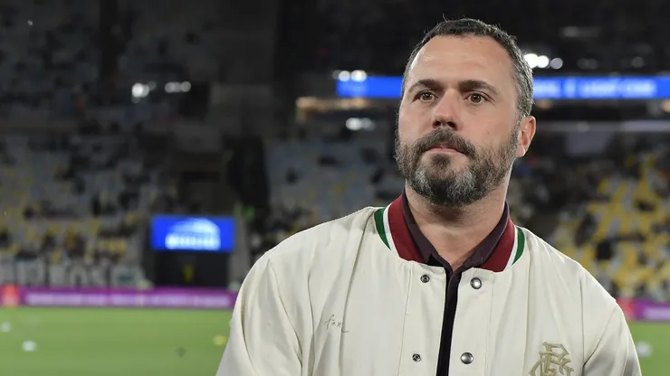 Mário Bittencourt presidente do Fluminense durante partida contra o Vasco no estádio Maracanã pelo campeonato Brasileiro A 2025. Foto: Thiago Ribeiro/AGIF