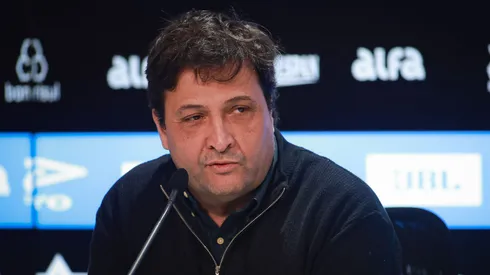 Alberto Guerra Presidente do Gremio durante em coletiva de imprensa realizada no Arena do Gremio. Foto: Maxi Franzoi/AGIF
