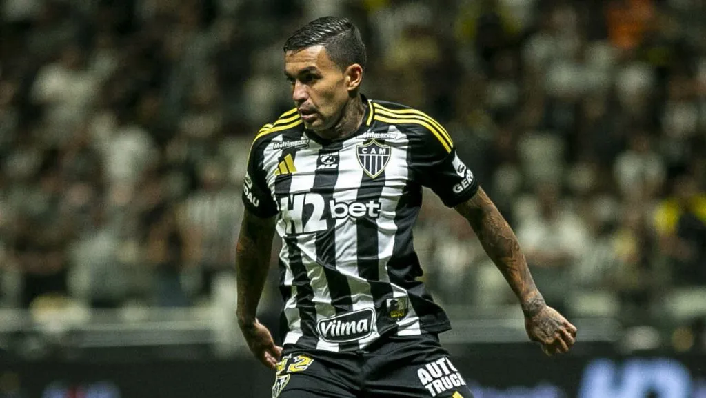 Dudu, atacante do Galo. Foto: Fernando Moreno/AGIF