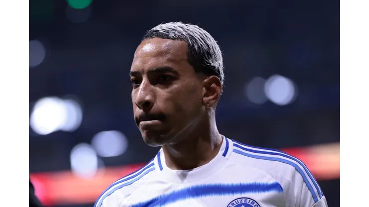 Matheus Pereira jogador do Cruzeiro durante partida contra o Palmeiras no estadio Arena Allianz Parque pelo campeonato Brasileiro A 2025. Foto: Marcello Zambrana/AGIF