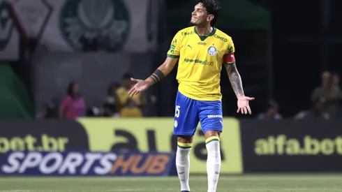SP – SAO PAULO – 26/10/2025 – BRASILEIRO A 2025, PALMEIRAS X CRUZEIRO – Gustavo Gomez jogador do Palmeiras durante partida contra o Cruzeiro no estadio Arena Allianz Parque pelo campeonato Brasileiro A 2025. Foto: Marcello Zambrana/AGIF