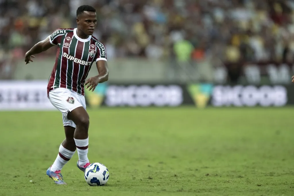 RJ – RIO DE JANEIRO – 03/05/2025 – BRASILEIRO A 2025, FLUMINENSE X SPORT – Jhon Arias jogador do Fluminense durante partida contra o Sport no estadio Maracana pelo campeonato Brasileiro A 2025. Foto: Jorge Rodrigues/AGIF