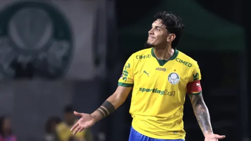 Gustavo Gómez jogador do Palmeiras durante partida contra o Cruzeiro no estádio Arena Allianz Parque pelo campeonato Brasileiro A 2025. Foto: Marcello Zambrana/AGIF