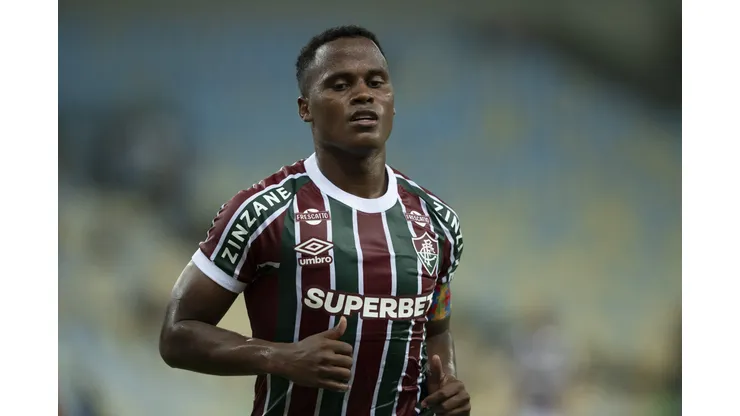 Jhon Arias jogador do Fluminense durante partida contra o Aparecidense no estadio Maracana pelo campeonato Copa Do Brasil 2025.