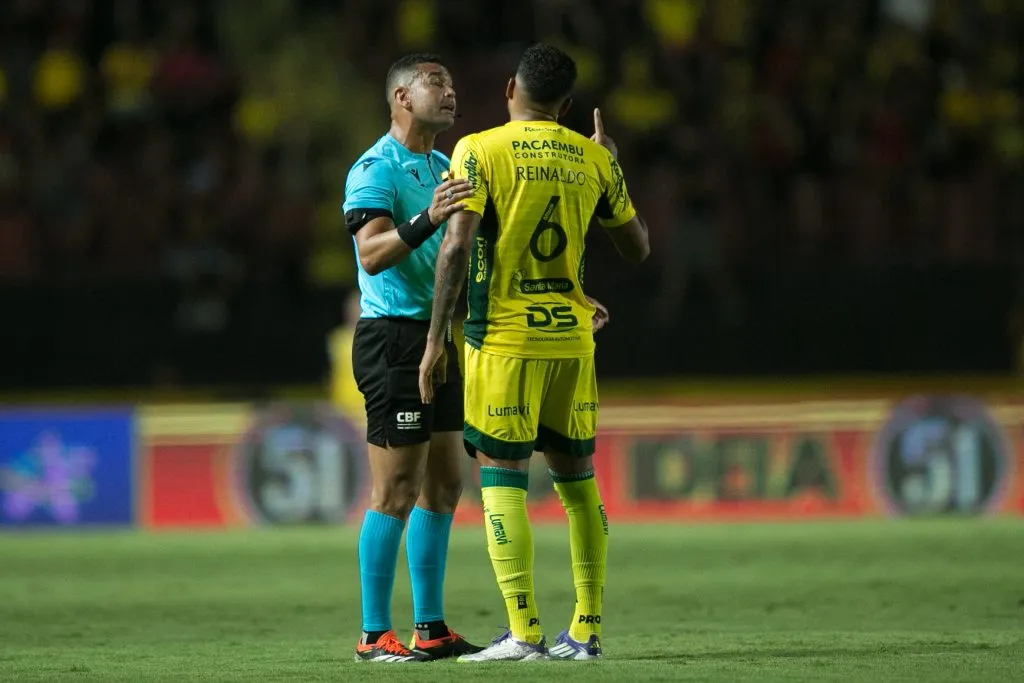 Reinaldo jogador do Mirassol durante a partida contra o Sport na Ilha do Retiro em Recife (PE), pelo Campeonato Brasileiro A 2025. Foto: Marlon Costa/AGIF