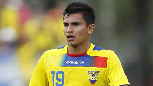 Luis Fernando Saritama quando ainda jogava atuando pela Seleção do Equador em 2013.