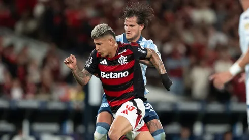 Carrascal jogador do Flamengo durante partida contra o Racing no estadio Maracana pelo campeonato Copa Libertadores 2025. Foto: Jorge Rodrigues/AGIF