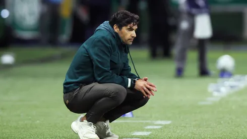 Abel Ferreira em Palmeiras x LDU pela Libertadores 2025. Foto: Alexandre Schneider/Getty Images