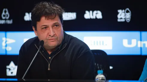 Alberto Guerra Presidente do Gremio durante em coletiva de imprensa realizada no Arena do Gremio. Foto: Maxi Franzoi/AGIF