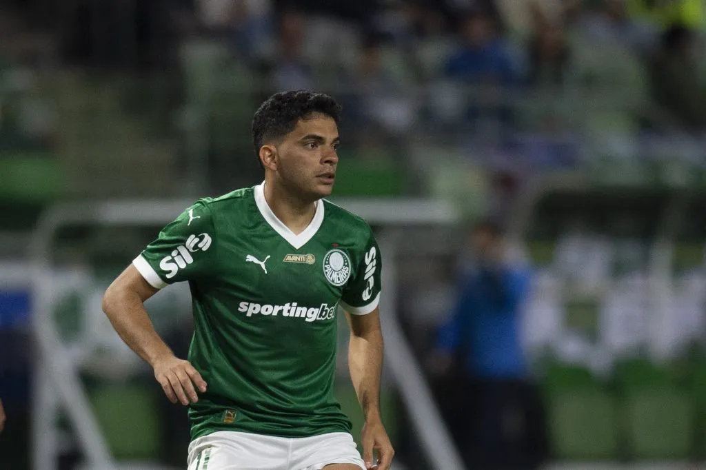 SP – SAO PAULO – 13/09/2025 – BRASILEIRO A 2025, PALMEIRAS X INTERNACIONAL -Bruno Rodrigues jogador do Palmeiras durante partida contra o Internacional no estadio Arena Allianz Parque pelo campeonato Brasileiro A 2025. Foto: Anderson Romao/AGIF