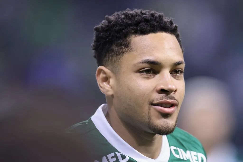 SP – SAO PAULO – 30/10/2025 – COPA LIBERTADORES 2025, PALMEIRAS X LDU – Vitor Roque jogador do Palmeiras durante partida contra o LDU no estadio Arena Allianz Parque pelo campeonato Copa Libertadores 2025. Foto: Marcello Zambrana/AGIF