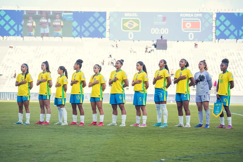 Mesmo sendo eliminadas na semifinal, o Brasil fez a sua melhor campanha na competição – Foto: Fabio Souza/CBF