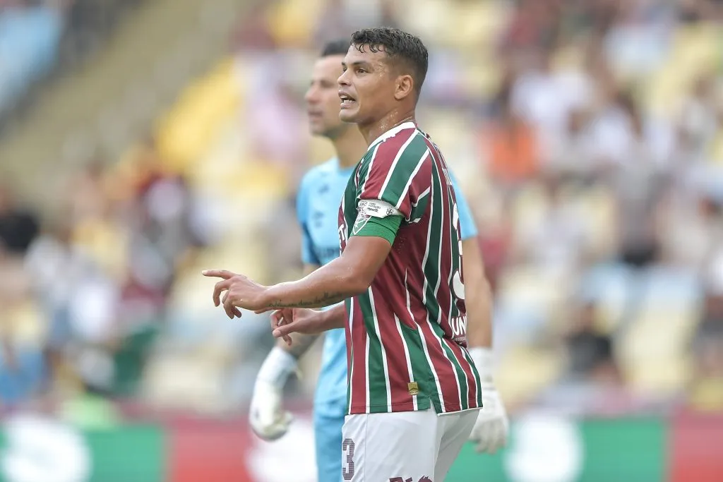 Thiago Silva jogador do Fluminense durante partida contra o Botafogo – Foto: Thiago Ribeiro/AGIF