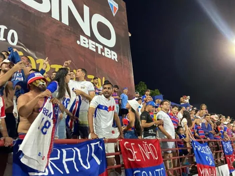 Torcida do Fortaleza faz espetáculo no treino antes do clássico