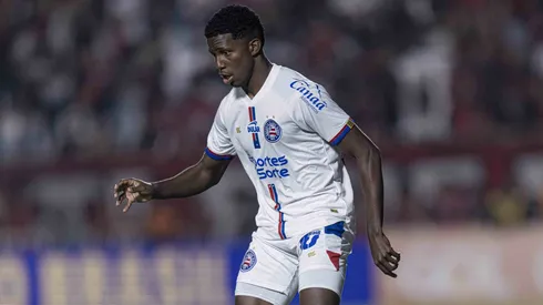 Ruan Pablo jogador do Bahia durante partida contra o Atletico-GO no estadio Antonio Accioly pelo campeonato Brasileiro A 2024. Foto: Heber Gomes/AGIF