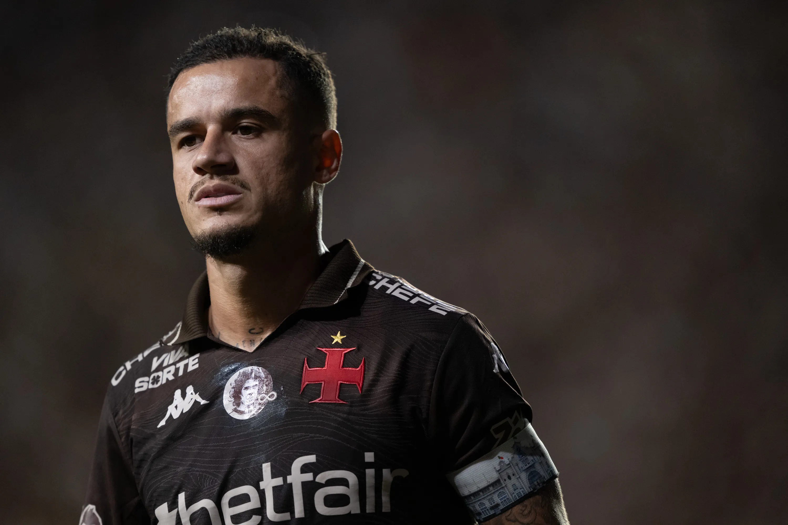 Philippe Coutinho jogador do Vasco durante partida contra o Juventude no estadio Sao Januario pelo campeonato Brasileiro A 2025. Foto: Jorge Rodrigues/AGIF