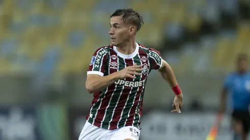 Lavega jogador do Fluminense durante partida contra o San Jose no estadio Maracana pelo campeonato Copa Sul-americana 2025. Foto: Jorge Rodrigues/AGIF