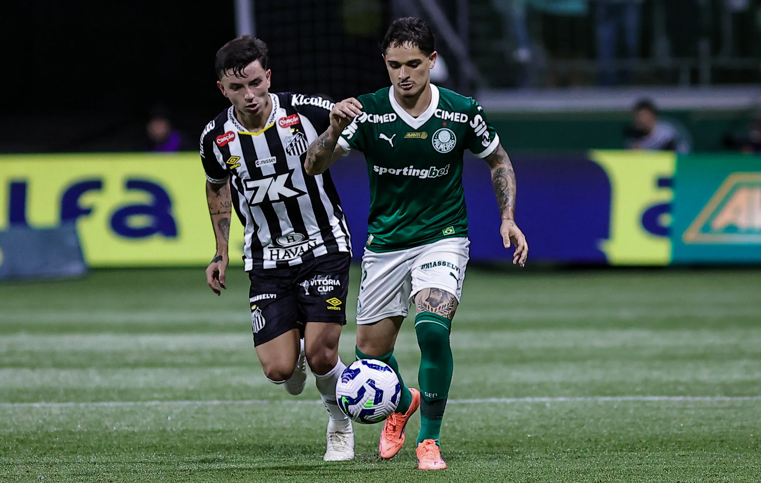 Para Sormani, Santos vencerá o Palmeiras – Foto: Fabio Giannelli/AGIF.