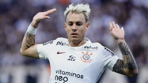 Roger Guedes jogador do Corinthians durante partida contra o America-MG no estadio Arena Corinthians pelo campeonato Copa do Brasil 2023. Foto: Marcello Zambrana/AGIF