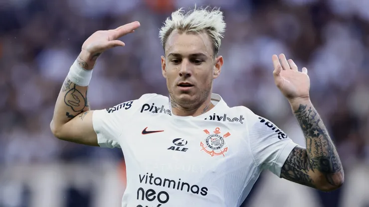 Roger Guedes jogador do Corinthians durante partida contra o America-MG no estadio Arena Corinthians pelo campeonato Copa do Brasil 2023. Foto: Marcello Zambrana/AGIF