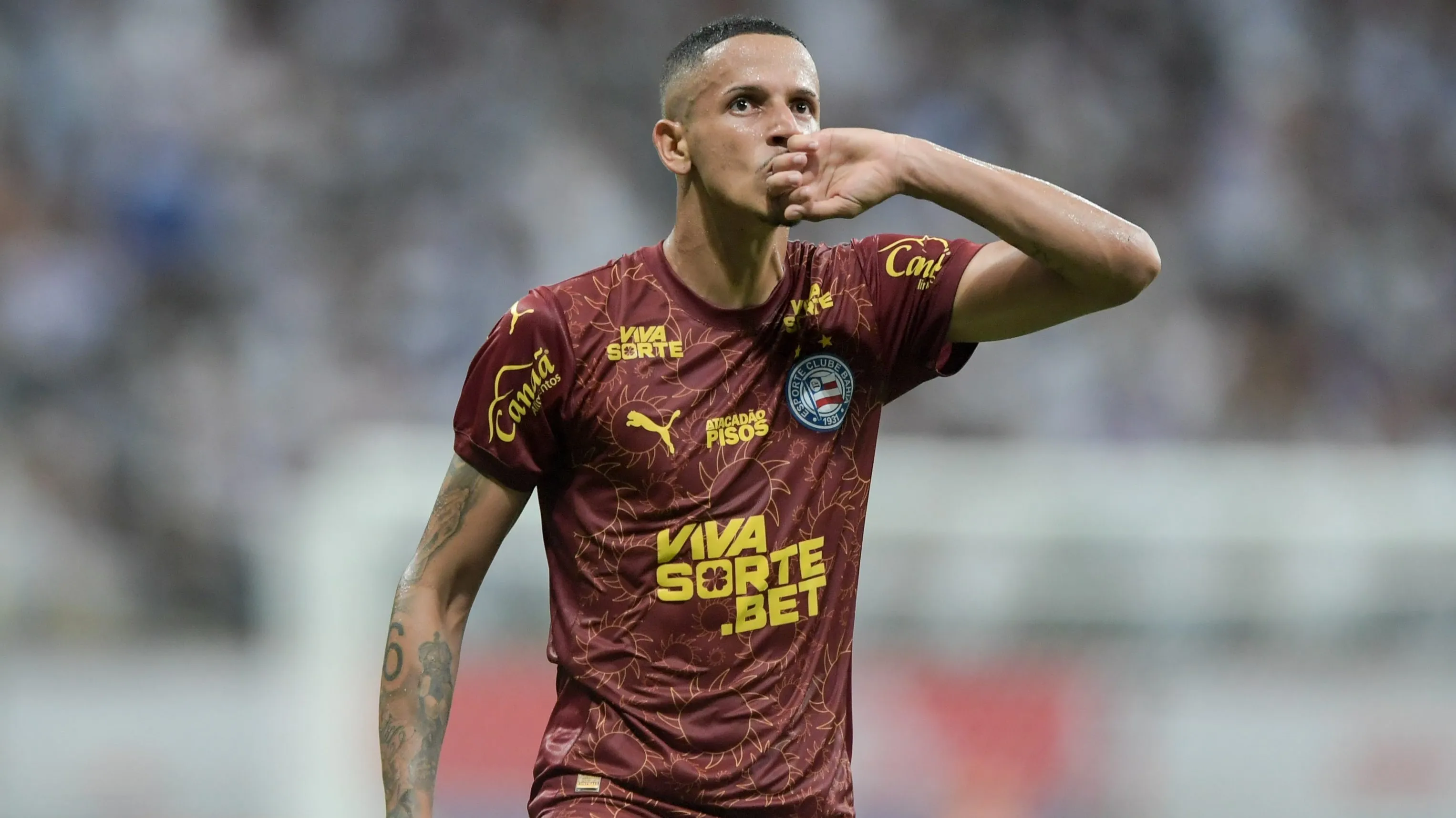 Luciano Juba jogador do Bahia durante partida  no estadio Arena Fonte Nova pelo campeonato Brasileiro A 2025. Foto: Jhony Pinho/AGIF