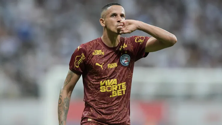 Luciano Juba jogador do Bahia durante partida no estadio Arena Fonte Nova pelo campeonato Brasileiro A 2025. Foto: Jhony Pinho/AGIF