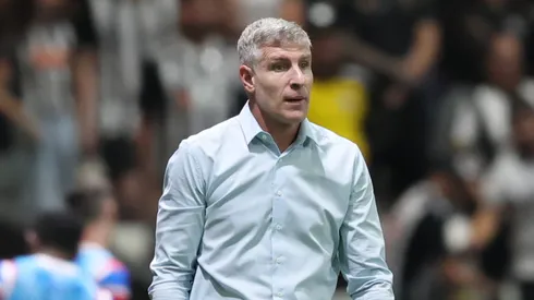 Martin Palermo tecnico do Fortaleza durante partida contra o Atletico-MG no estadio Arena MRV pelo campeonato Brasileiro A 2025. Foto: Gilson Lobo/AGIF