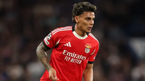 Richard Ríos em campo pelo Benfica. (Photo by Julian Finney/Getty Images)