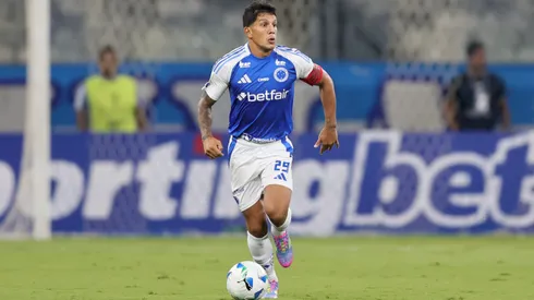 Lucas Romero jogador do Cruzeiro durante partida contra o Mushuc Runa no estadio Mineirao pelo campeonato Copa Sul-americana 2025.
