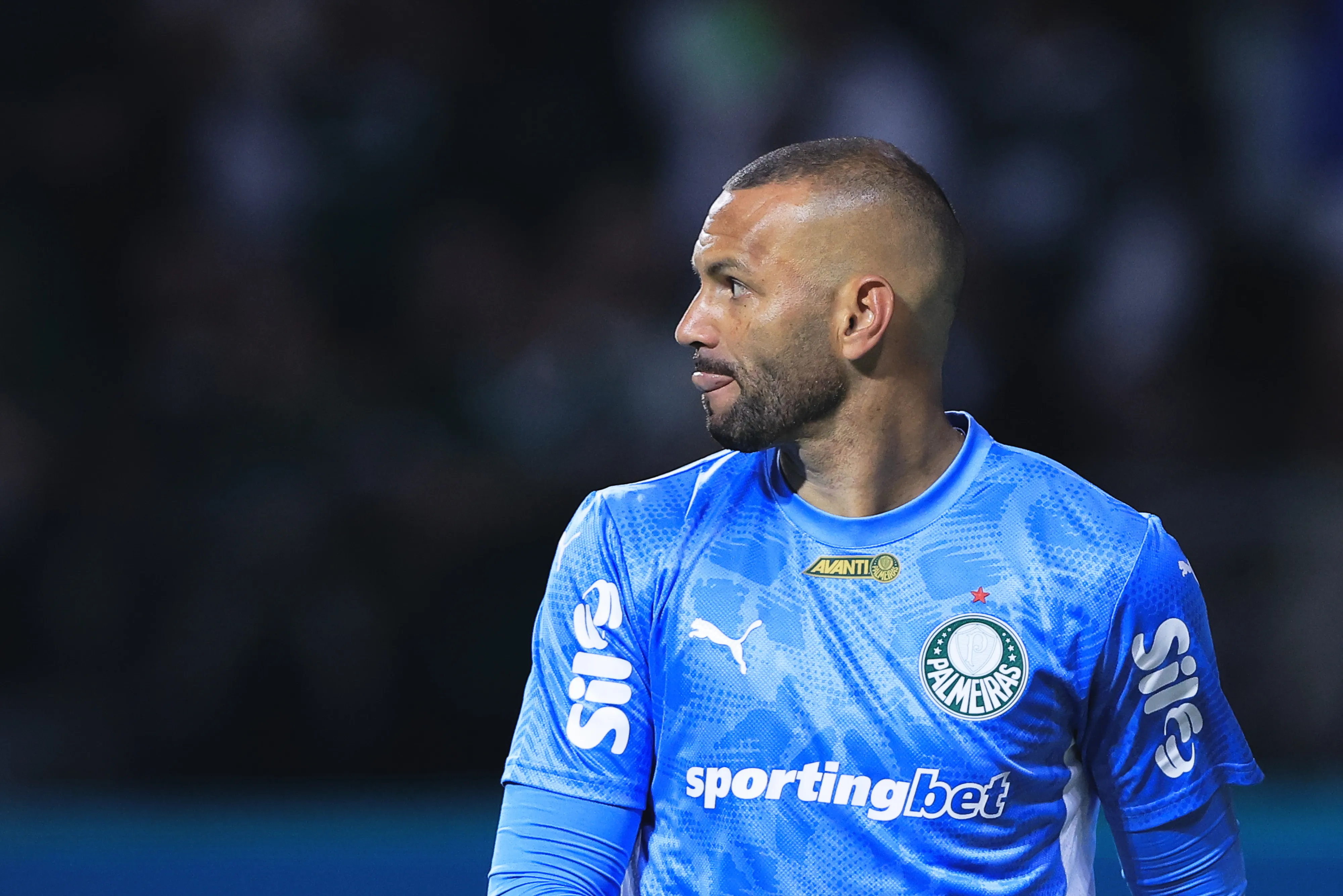 SP – SAO PAULO – 20/07/2025 – BRASILEIRO A 2025, PALMEIRAS X ATLETICO-MG – Weverton goleiro do Palmeiras durante partida contra o Atletico-MG no estadio Arena Allianz Parque pelo campeonato Brasileiro A 2025. Foto: Ettore Chiereguini/AGIF